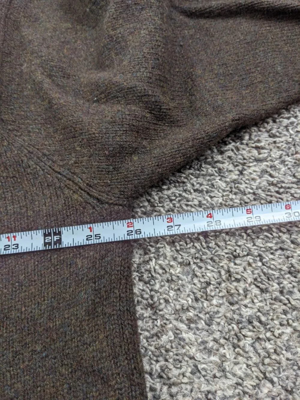 Vintage J Crew Sweater Shetland Wool Crewneck Pullover Brown Mens XL